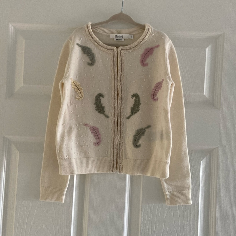 Bonpoint Ivory Cardigan with Pastel Accents